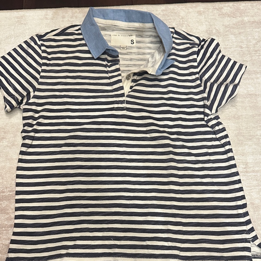 Womens rag & bone Navy and White Striped size small